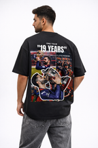 Black Cotton Oversized Legacy King Era Graphic T-Shirt For Unisex