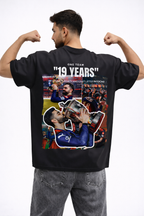 Black Cotton Oversized Legacy King Era Graphic T-Shirt For Unisex