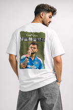 Gods Plan Cricket Virat Fan Tee - White