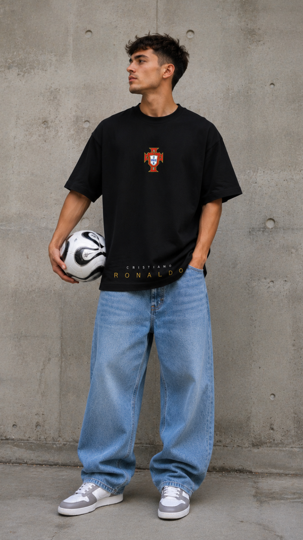 Cristiano Ronaldo Fan T-Shirt - Black