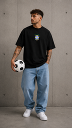 Neymar Brasil Football Fan T-Shirt - Black