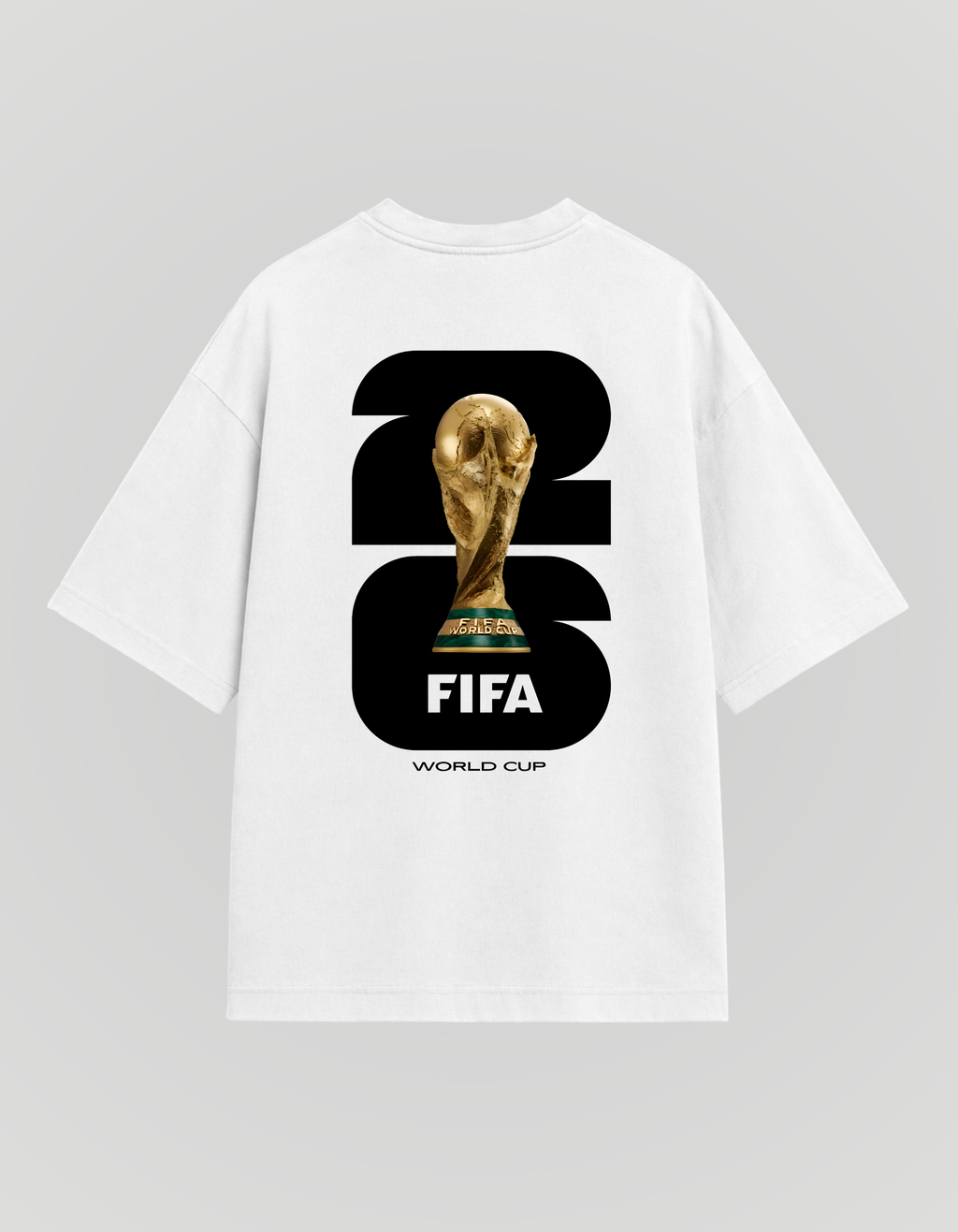 White Cotton Oversized Fifa World Cup 2026 Football Fan T-Shirt For Unisex