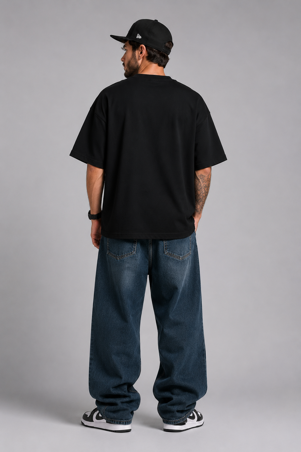 Beat8 Multicolor Graphic black tee