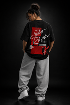 Silent Rhythm Oversized black Tee
